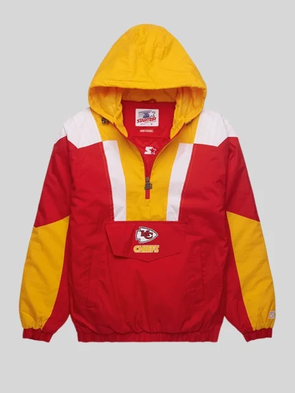 Chiefs starter half zip jacket mens
