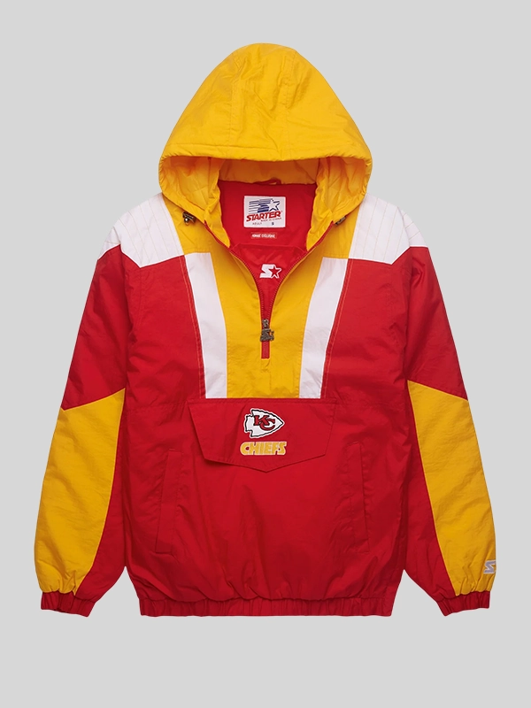 Chiefs starter half zip jacket mens Chiefs starter half zip jacket mens