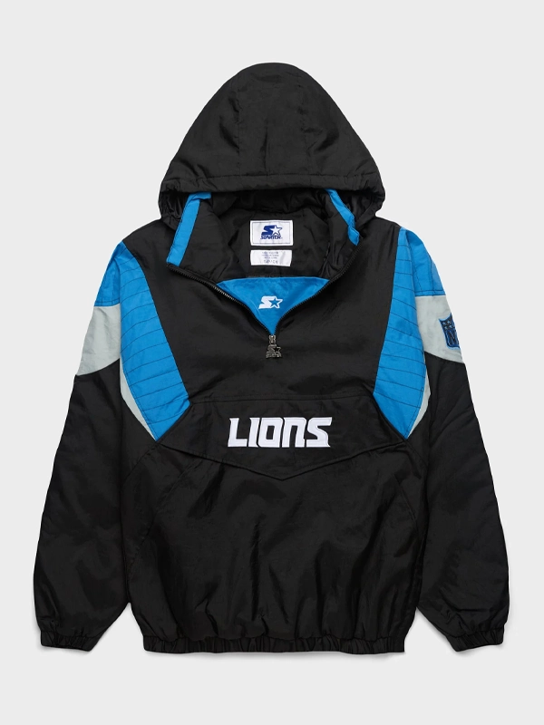 Detroit Lions Starter Blackout Breakaway Jacket Detroit Lions Starter Blackout Breakaway Jacket