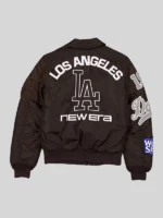 Dodgers MA-1 Bomber Jacket Brown