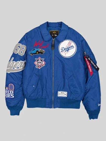 Dodgers MA-1 Bomber royal jacket