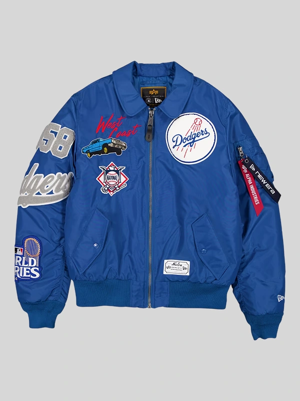 Dodgers MA-1 Bomber royal jacket Dodgers MA-1 Bomber royal jacket
