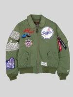 Dodgers MA-1 Green Bomber Jacket
