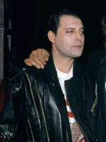 Freddie Mercury Studded Leather Jacket Black