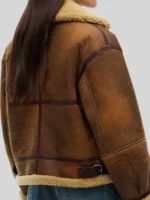 Gigi Hadid Tommy Hilfiger Shearling Leather Aviator Coat