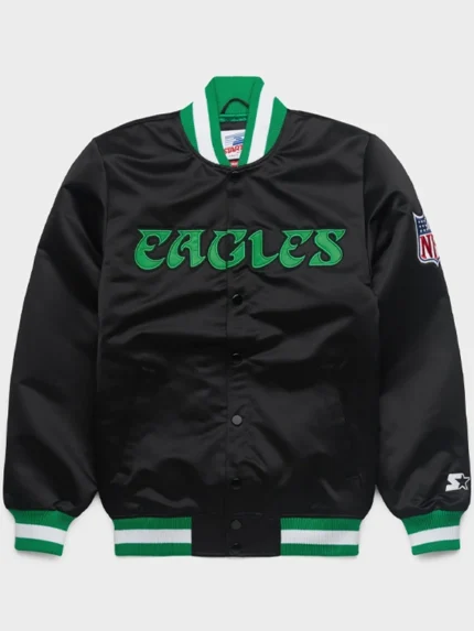 HOMAGE x Starter Eagles Blackout Heavyweight Satin Jacket
