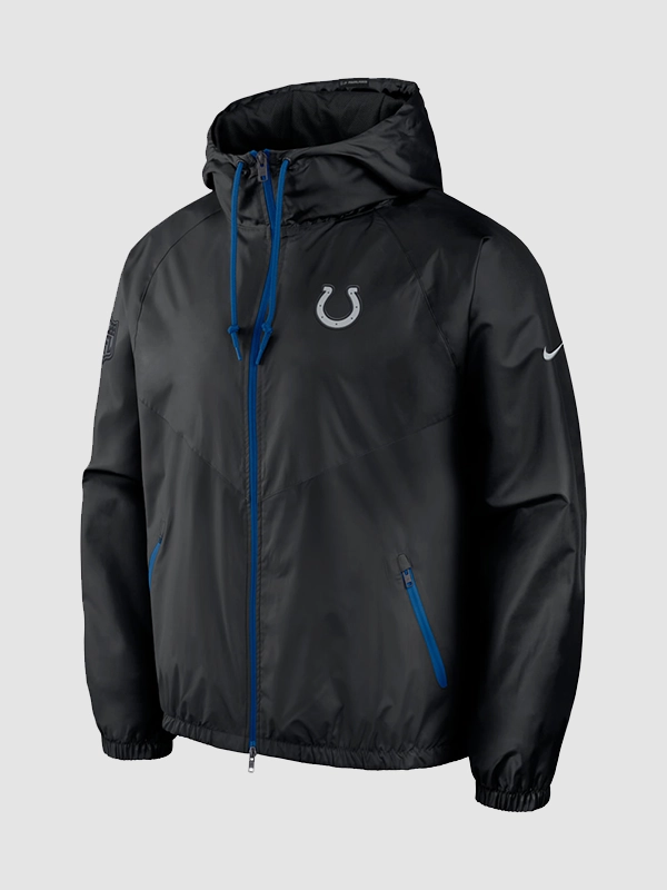 Indianapolis Colts 2026 Nike Rivalries Collection Windrunner Black Full-Zip Jacket Indianapolis Colts 2026 Nike Rivalries Collection Windrunner Black Full-Zip Jacket