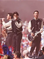Jonas Brothers Halftime Show Black Varsity Jacket