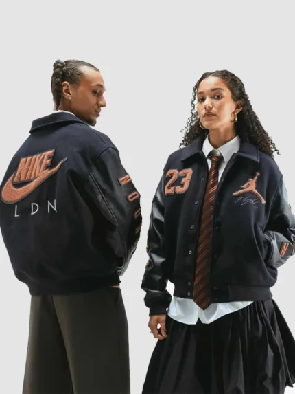 Jordan x Nike London Black Wool Varsity Jacket