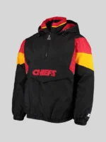 Kansas City Chiefs Bkack Starter Quarter-Zip Breakaway Jacket
