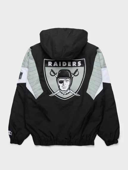 Las vegas raiders starter blackout breakaway jacket men's