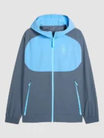 Manchester City 2026 Erling Haaland Blue Hooded Jacket