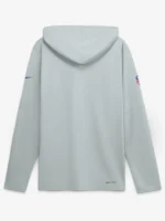 Men's Buffalo Bills Nike Silver Rivalries Collection Sideline Lightweight Hooded Long Sleeve Top