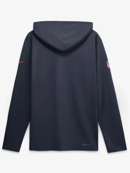 Men's Chicago Bears Nike Navy 2026 Rivalries Collection Sideline Lightweight Hooded Long Sleeve Top