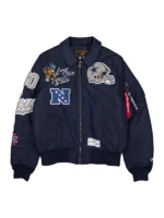 Men's Dallas Cowboys New Era x Alpha Industries Navy MA-1 Bomber Jacket