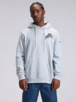 Men's Detroit Lions Nike Silver 2026 Rivalries Collection Standard Issue Sideline Pullover Hoodie