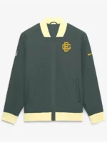 Men's Green Bay Packers Nike Green 2026 Rivalries Collection Sideline Bomber Jacket