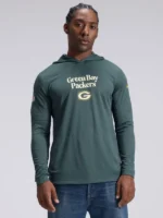 Men's Green Bay Packers Nike Green 2026 Rivalries Collection Sideline Lightweight Hooded Long Sleeve Top