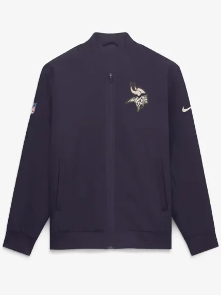 Men's Minnesota Vikings Nike Purple 2026 Rivalries Collection Sideline Bomber Jacket