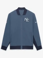 Men's Nike Blue New England Patriots Rivalries Collection Sideline Bomber Jacket
