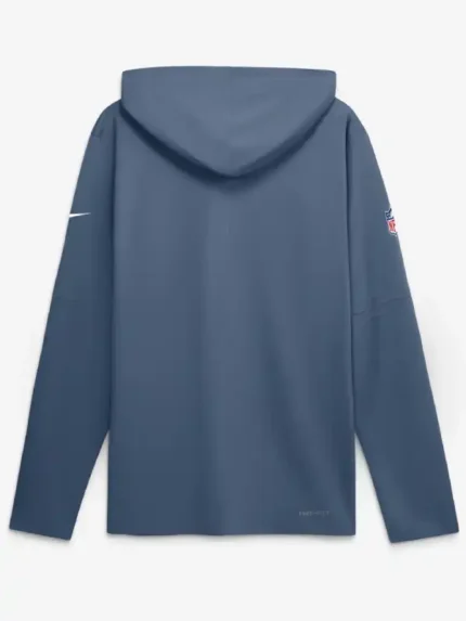 Men's Nike Blue New England Patriots Rivalries Collection Sideline Lightweight Hooded Long Sleeve Top