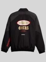 Men's San Francisco 49ers lululemon Black Nylon Oversized Track Jacket