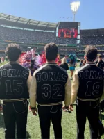 NFL Halftime Show Jonas Brothers Black Varsity Jacket