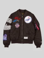 New Era Dodgers MA-1 Jacket Brown