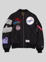 New Era x Alpha Industries Dodgers MA-1 Black Bomber Jacket