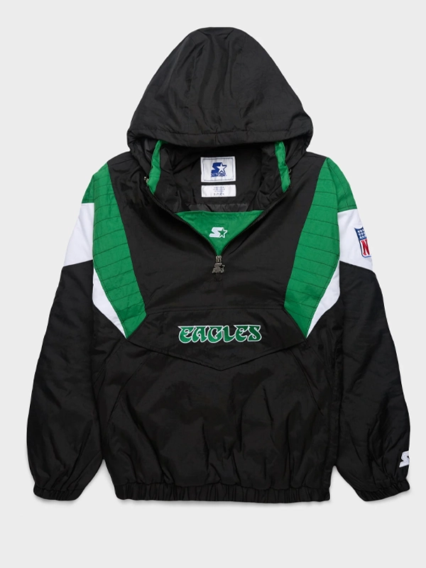 Philadelphia Eagles Starter Blackout Breakaway Jacket Philadelphia Eagles Starter Blackout Breakaway Jacket