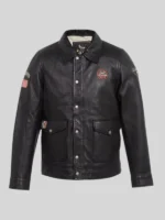 Steve Mcqueen Charlie Black Leather Jacket