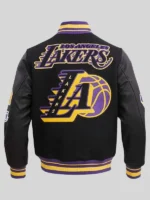 Women nba los angeles lakers logo wool varsity jacket