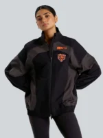 Women's lululemon Black Chicago Bears Ventilated Oversized Track Jacket