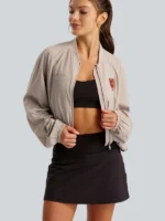 Women's lululemon Downtown Tan Chicago Bears Breezily Full-Zip Bomber Jacket